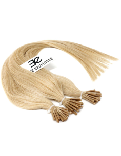 Extensiones de micro ring de pelo liso 73 cm - rubio claro