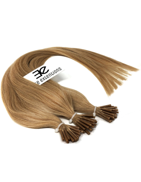 Extensiones de micro ring de pelo liso 50 cm 1 g - rubio dorado