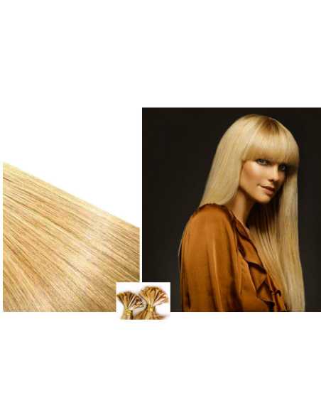 Extensiones de queratina de pelo liso 50 cm 1 g - rubio