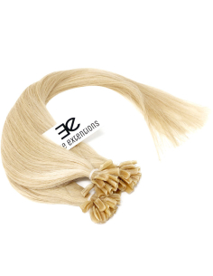 Extensiones de queratina de pelo liso 50 cm - rubio platino
