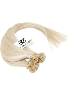 Extensiones de queratina de pelo liso 63 cm - rubio polar
