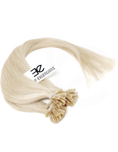 Extensiones de queratina de pelo liso 63 cm - rubio polar