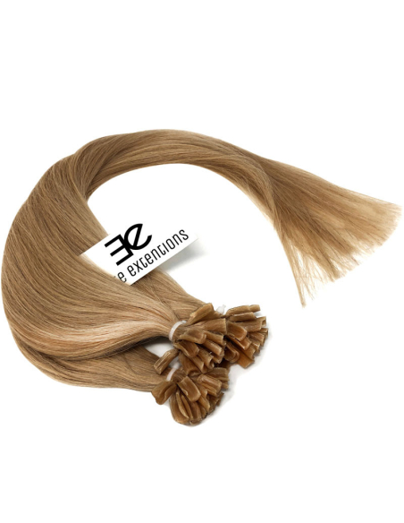 Extensiones de queratina de pelo liso 63 cm 1 g - rubio dorado