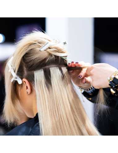 Extensiones adhesivas de pelo liso 63 cm - castaño avellana