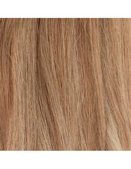 Extensiones de clip de pelo liso 53 cm - rubio dorado con reflejos rubio claro