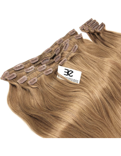 Extensiones de clip de pelo liso natural LUXE Maxi Volumen 180 g 53 cm - rubio dorado 2