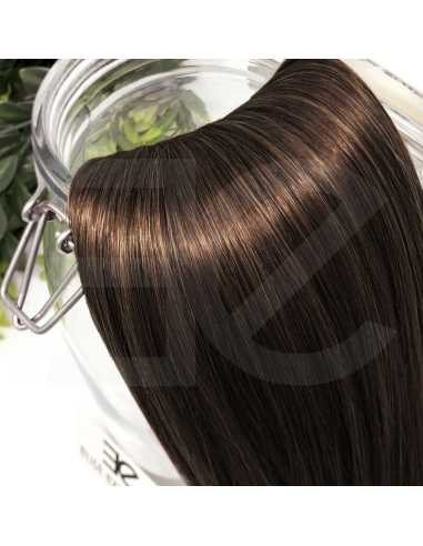 Extensiones de clip de pelo liso natural LUXE Maxi Volumen 180 g 53 cm - chocolate