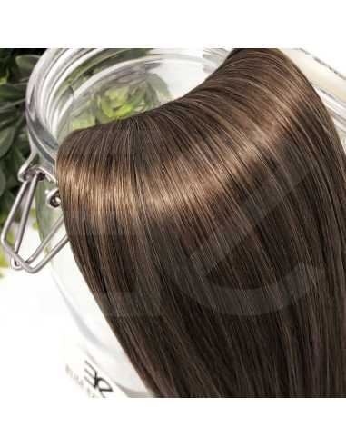 Extensiones de clip de pelo liso natural Maxi Volumen 180 g 63 cm - castaño avellana 