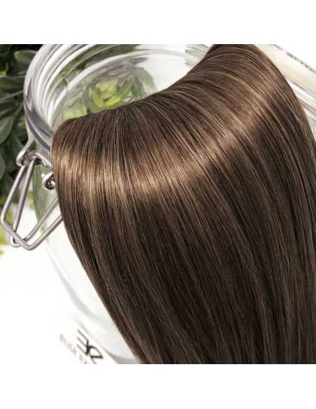 Extensiones de clip de pelo liso natural Maxi Volumen 180 g 63 cm - castaño avellana 