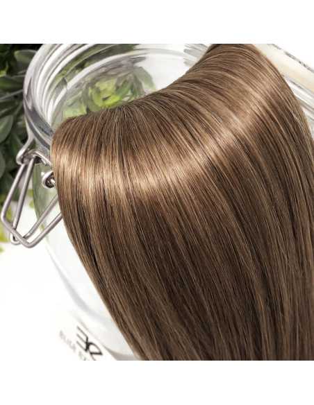 Extensiones de cortina de pelo natural liso 50 cm - castaño claro