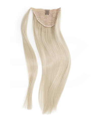 Extensiones de coleta de pelo natural 50 cm - rubio platino