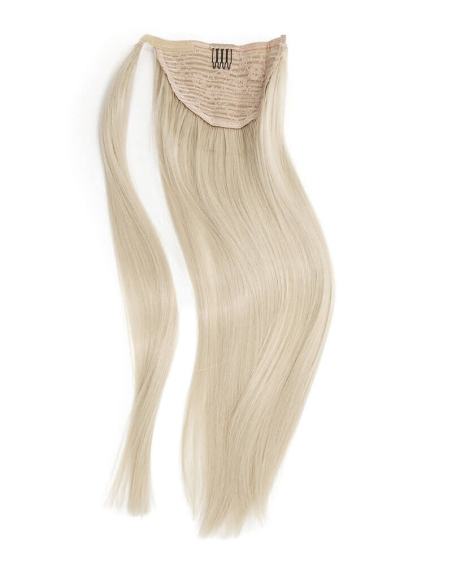 Extensiones de coleta de pelo natural 50 cm - rubio platino