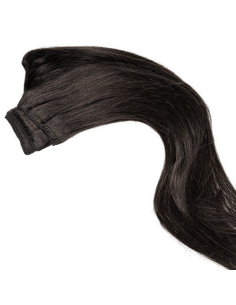 Extensiones de cortina de pelo natural liso 50 cm - moreno natural