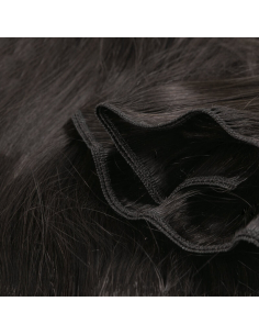 Extensiones de cortina de pelo natural liso 50 cm - moreno natural 2