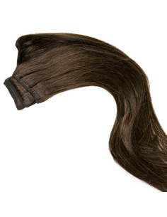 Extensiones de cortina de pelo natural liso 50 cm - castaño avellana