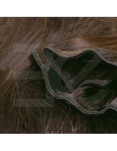 Extensiones de cortina de pelo natural liso 50 cm - castaño avellana