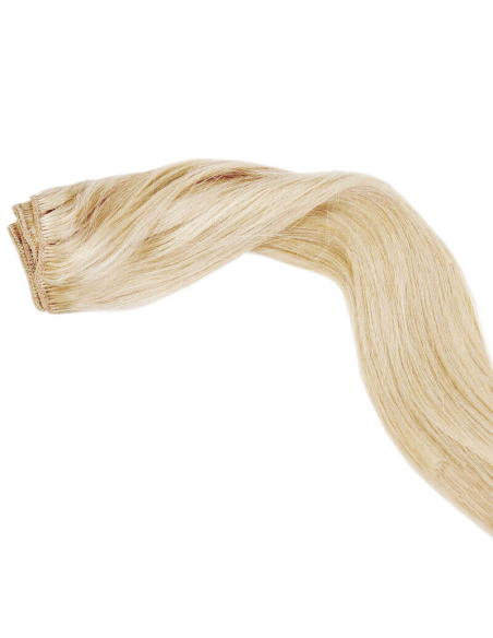 Extensiones de cortina de pelo natural liso 50 cm - rubio platino