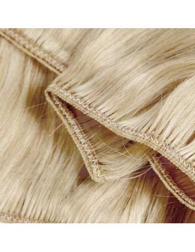 Extensiones de cortina de pelo natural liso 50 cm - rubio claro