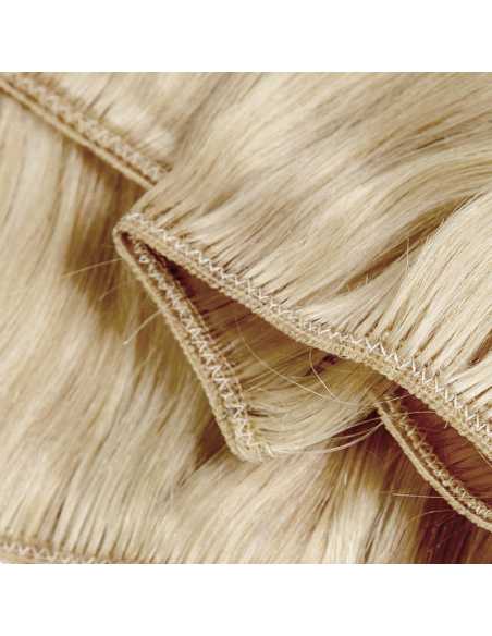 Extensiones de cortina de pelo natural liso 50 cm - rubio claro