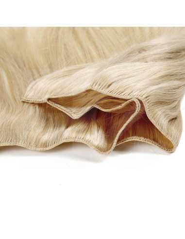 Extensiones de cortina de pelo natural liso 50 cm - rubio claro