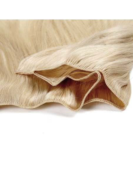 Extensiones de cortina de pelo natural liso 50 cm - rubio claro