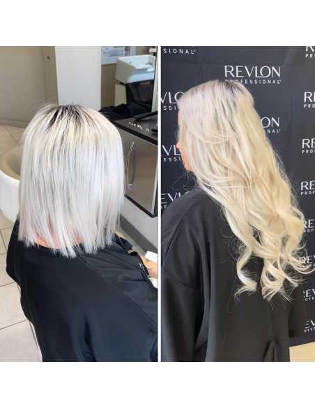 Extensiones de micro ring de pelo liso 50 cm 1 g - rubio polar