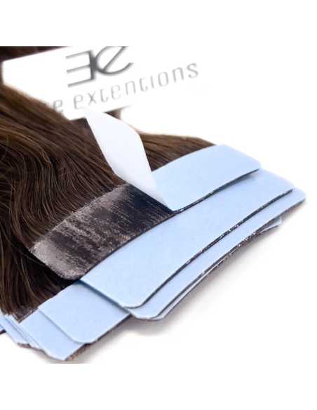Extensiones adhesivas de pelo liso 50 cm - chocolate