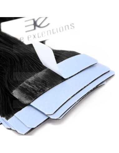 Extensiones adhesivas de pelo liso 63 cm - negro