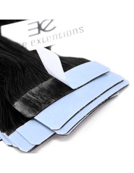 Extensiones adhesivas de pelo liso 73 cm - negro