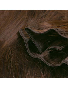 Extensiones de cortina de pelo natural liso 63 cm - chocolate 2
