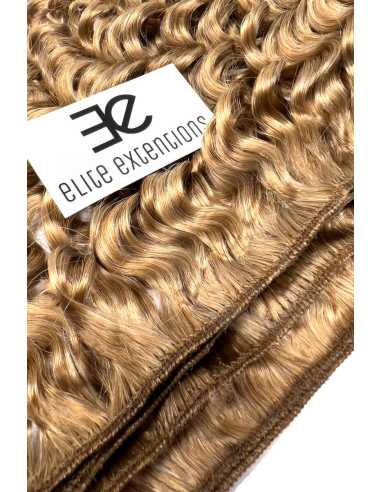 Extensiones de cortina de pelo rizado 63 cm - rubio dorado