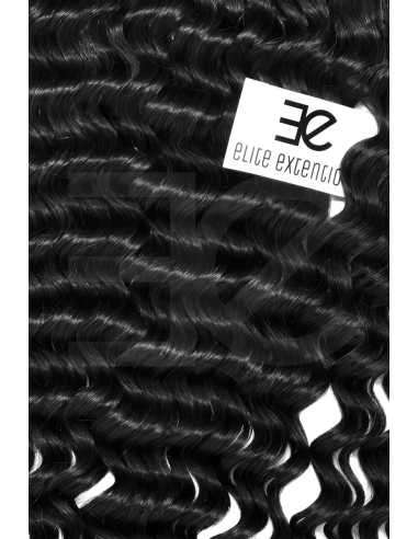 Extensiones de cortina de pelo rizado 63 cm - negro