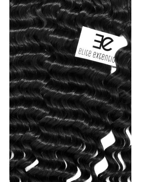 Extensiones de cortina de pelo rizado 63 cm - negro