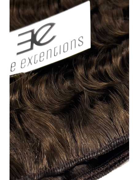 Extensiones de cortina de pelo rizado 63 cm - chocolate