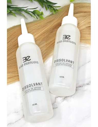 Disolvente para extensiones de queratina y adhesivas