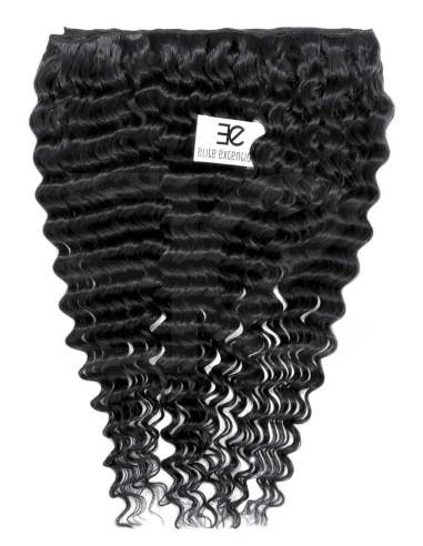 Extensiones de cortina de pelo rizado 63 cm - negro