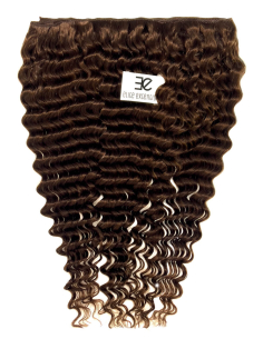Extensiones de cortina de pelo rizado 63 cm - chocolate