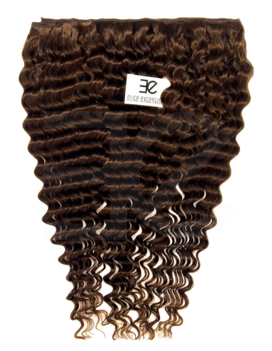 Extensiones de cortina de pelo rizado 63 cm - chocolate