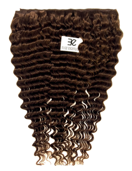 Extensiones de cortina de pelo rizado 63 cm - chocolate