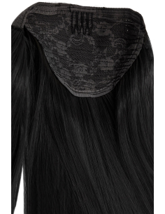 Extensiones de coleta de pelo natural 50 cm - negro 2