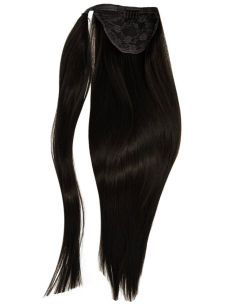Extensiones de coleta de pelo natural 50 cm - marrón