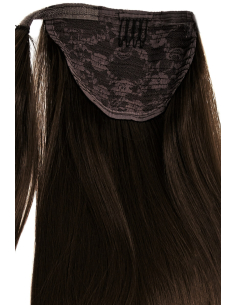 Extensiones de coleta de pelo natural 50 cm - chocolate 2