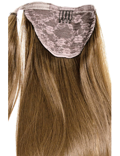 Extensiones de coleta de pelo natural 50 cm - rubio dorado 2
