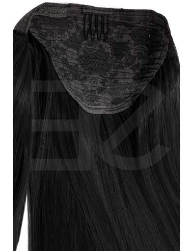 Coleta 50 cm pelo sintético - negro