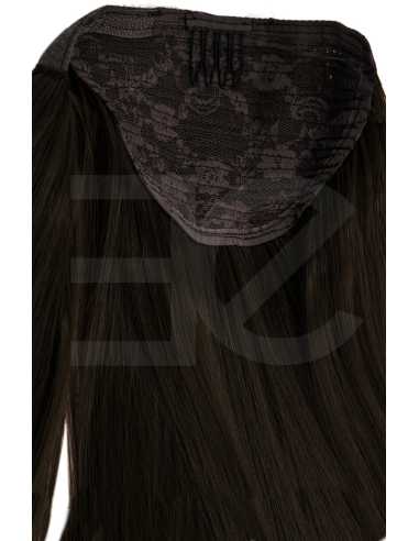 Cola de caballo pelo sintético 50 cm - marrón oscuro