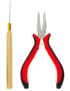 Alicates + gancho para extensiones de colocación en frío