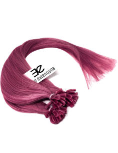 Extensiones de queratina de pelo liso 50 cm 0,85 g - violeta