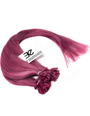 Extensiones de queratina de pelo liso 50 cm 0,85 g - violeta