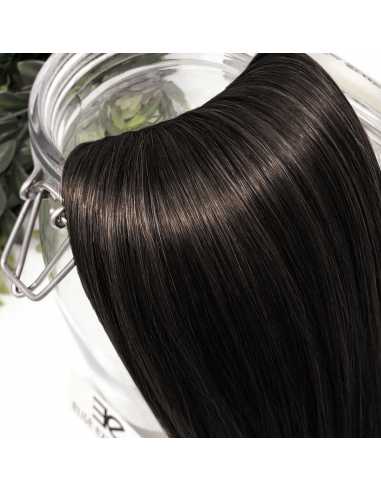 Extensiones de micro loop de pelo liso 48 cm - moreno natural