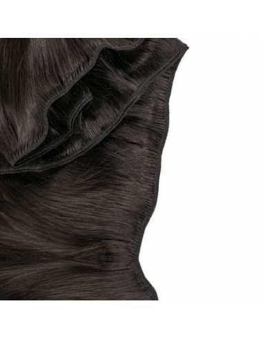 Extensiones de cortina de pelo natural liso 63 cm - moreno natural